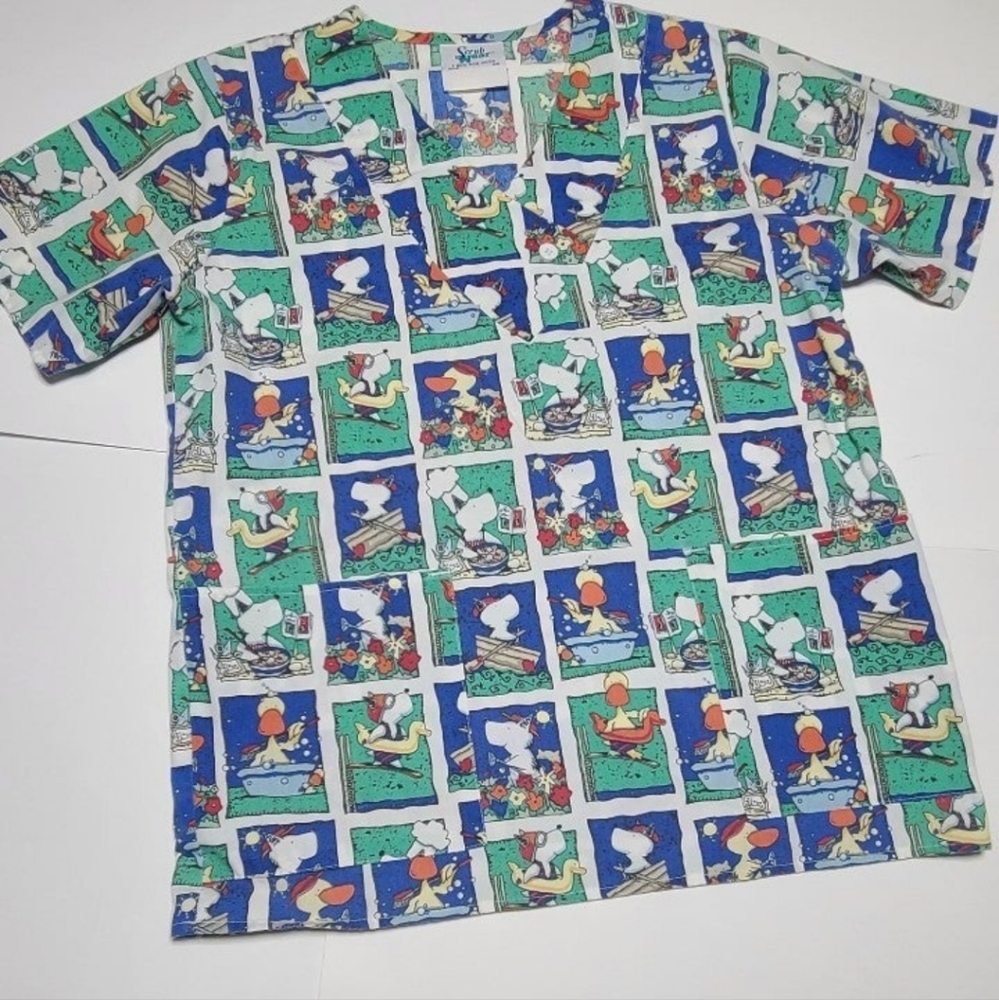 Scrub Top Snoopy Scrub Wear Size Small